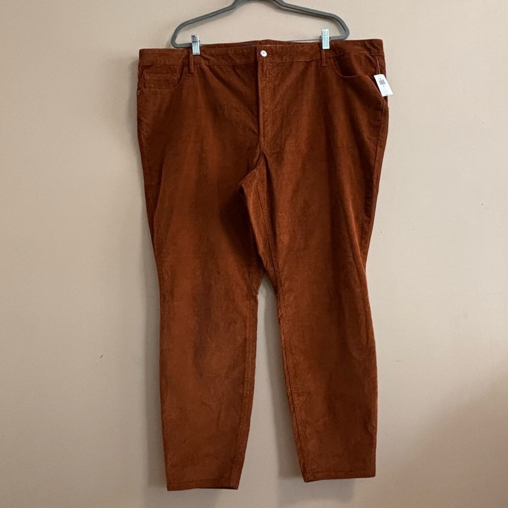 NWT Old Navy Plus Sz 26 Rockstar Corduroy Rust Skinny High Rise Pant